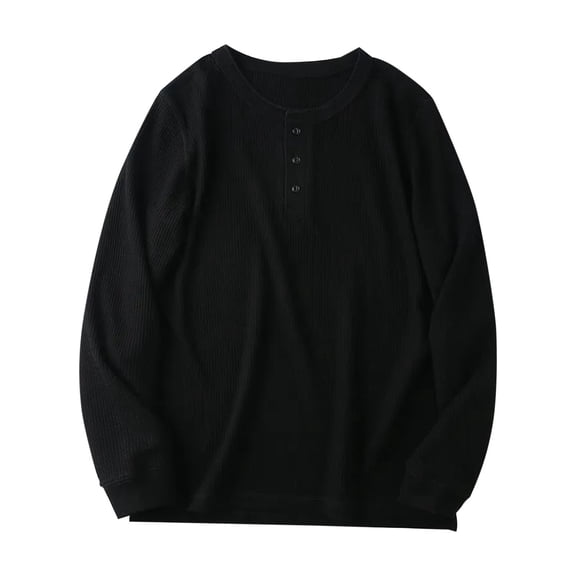 Versatile Solid Base Layer for Men Easy Casual Solid Color Leisure Bottom Layer Shirt Long Sleeves Men's Lightweight Soft Everyday Top