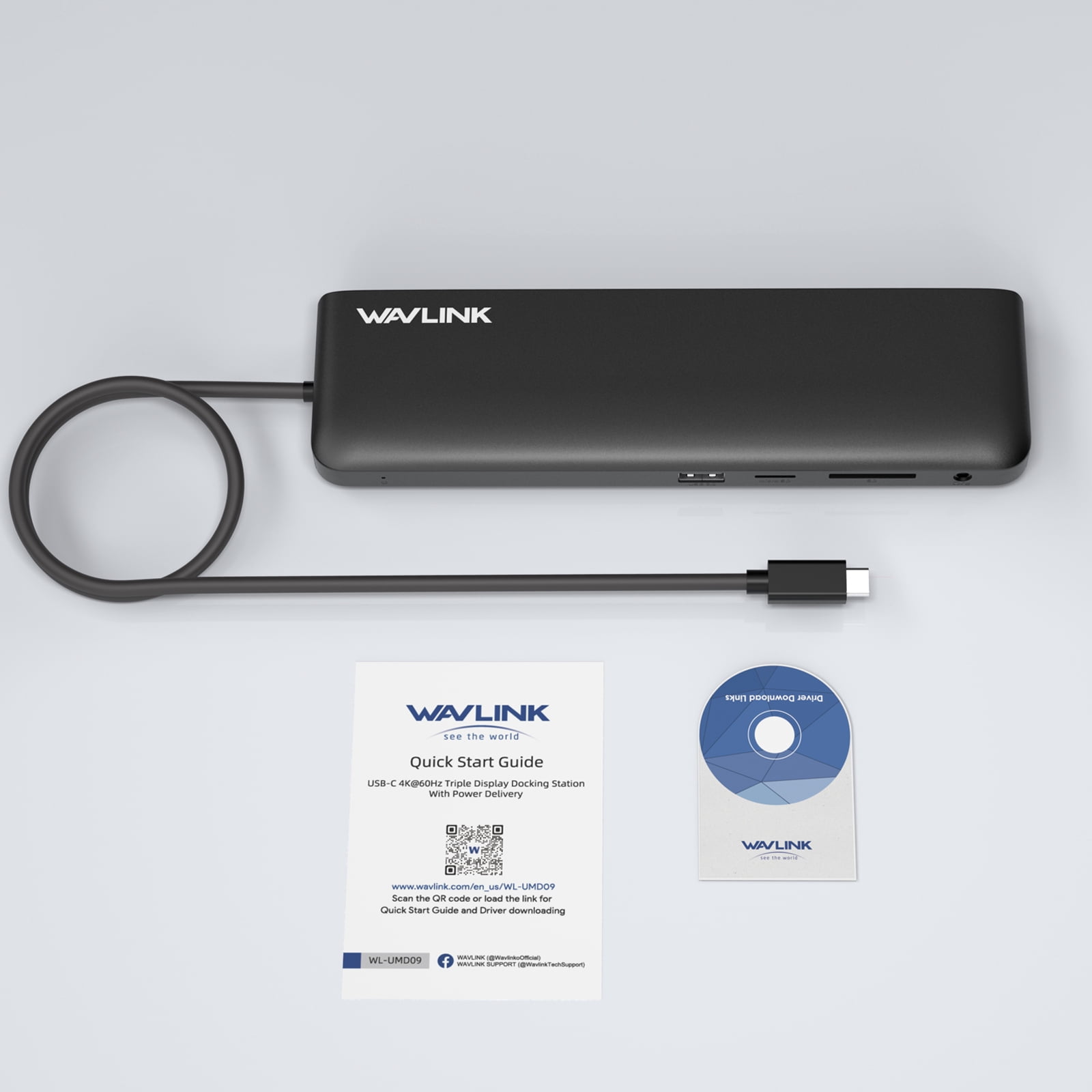 WAVLINK 12-in-1 USB C Triple Display Docking Station, Support 85W Charging  for Windows&Mac