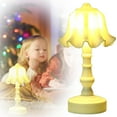 thumbnail image 2 of KDFWDM 5.51inch Elegant Decorative Small Table Lamp - Portable Warm White LED Atmosphere Bedside Light, Cute Desktop Decor for Bedroom with Adjustable Brightness Settings, 2 of 9
