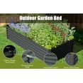 thumbnail image 4 of Domi Galvanized Raised Garden Bed ,Large Metal Planter Box for Growing Vegetables, Fruits, and Flowers Outdoors, Gray, 8x4x1.5ft, 4 of 7