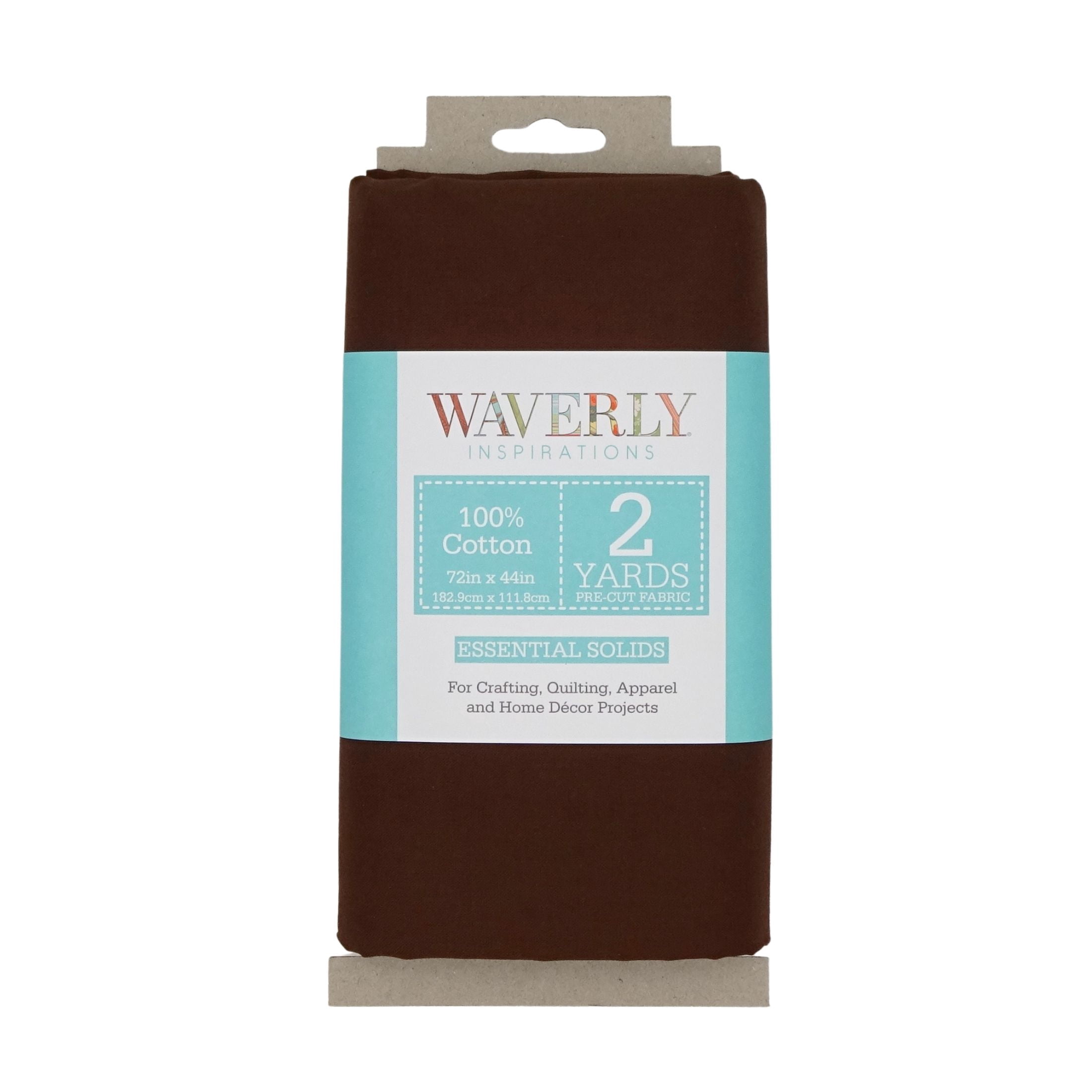 (2 pack) Waverly Inspirations 2 Yard Cut 100% Cotton Solid Fabric, Truffle, 44" Wide for Quilting & Sewing