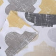 thumbnail image 6 of Fabric Shower Curtain 84 Inch Long, Geometric Quatrefoil Pattern Poly-Cotton Farmhouse Shower Curtain Extra Long, Yellow/Grey, 72x84 Inches, 6 of 6