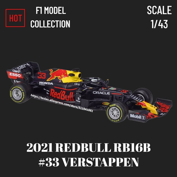 Bburago F1 2022 modelo de coche, escala Red Bull Racing RB18 Verstappen Perez Mercedes Ferrari Mclaren Alfa Romeo Fórmula 1 juguete fundido a presión Fivean unisex
