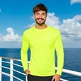 thumbnail image 3 of INGEAR Men's UPF 50+ Long Sleeve Rash Guard, Quick-Dry, Yellow, S, 3 of 6
