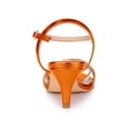 thumbnail image 2 of BLISSFUL STEP Women's Shoes Rhinestone Ankle Strap Kitten Heel Open Toe PU Buckle Sandals  Orange 6, 2 of 7