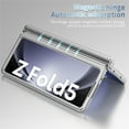 thumbnail image 7 of for Samsung Galaxy Z Fold 5 Case Hinge Coverage Protective with Plating Kickstand Built in Screen Protector Full Body PC Magnetic All-Inclusive Shockproof Rugged Cover, Silver, 7 of 7
