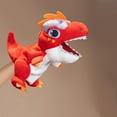 thumbnail image 1 of Juguete de Peluche Hugo Marioneta de Mano Dinosaurio Rojo, 1 of 9