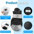 thumbnail image 4 of Innens Warm Pet Dog Shoes Waterproof Winter Anti-slip Rain Snow Boots,Black, 4 of 13