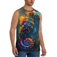 thumbnail image 2 of Fotbe Neon Seahorse Underwater Realm Men's Camiseta sin Mangas Estampada para Hombres, Playera Casual para Gimnasio, Entrenamiento, Playa-XX-Large, 2 of 7