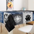 Lake House Kids Tablecloths,Ocean Adventure Pond Fishing Cabin Table