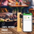 thumbnail image 3 of Graflsoa Wireless BBQ Meat Thermometer with Timer, IP68 Waterproof, Bamboo Design, Remote Monitoring for Oven, Grill, and Kitchen Use, 3 of 7
