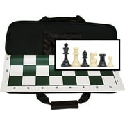 WE Games Tournament Chess Set with 20 inch Roll-Up Vinyl Chess Board with Carry Bag