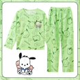 thumbnail image 4 of RWJDXD WUJS Commerce Extérieur Transfrontalier Printemps et Automne 2023 Nouveaux Pyjamas jacquard Verticaux pour Enfants Pantalons à Manches Longues Vêtements pour Hommes et Femmes en Gros, 4 of 7