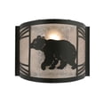 thumbnail image 3 of Meyda Tiffany 157293 Happy Bear 10" Tall Wall Sconce - Black, 3 of 5