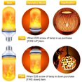 thumbnail image 2 of Bombillas con efecto de llama con sensor de gravedad, base E26 de 4 modos, ideales para decoraciones y fiestas de Halloween, luces parpadeantes para interiores y exteriores (paquete de 2), 2 of 6