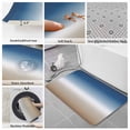 thumbnail image 6 of Navy Blue Beige Ombre Cream Bath Mat 3 Piece Bathroom Rug Set, Modern Abstract Art Aesthetics Non Slip Bath Rug Contour Mat and Toilet Lid Cover, Absorbent Shower Mats Soft Bath Rugs and Mats Sets, 6 of 8