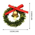thumbnail image 2 of Uxgjfwu Miniature Christmas Wreath with Red Bow and Bells for Dollhouse Decor, Pretend Play Holiday Scene Model for Toy House and Display, 2 of 3