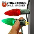thumbnail image 4 of Novelty Lights C9 Light Stringer, 100 Feet Magnetic Socketed Holiday Light String, Green Wire with 12 Inch Spacing, E17 Sockets, For Indoor or Outdoor Steel Surfaces, 4 of 7