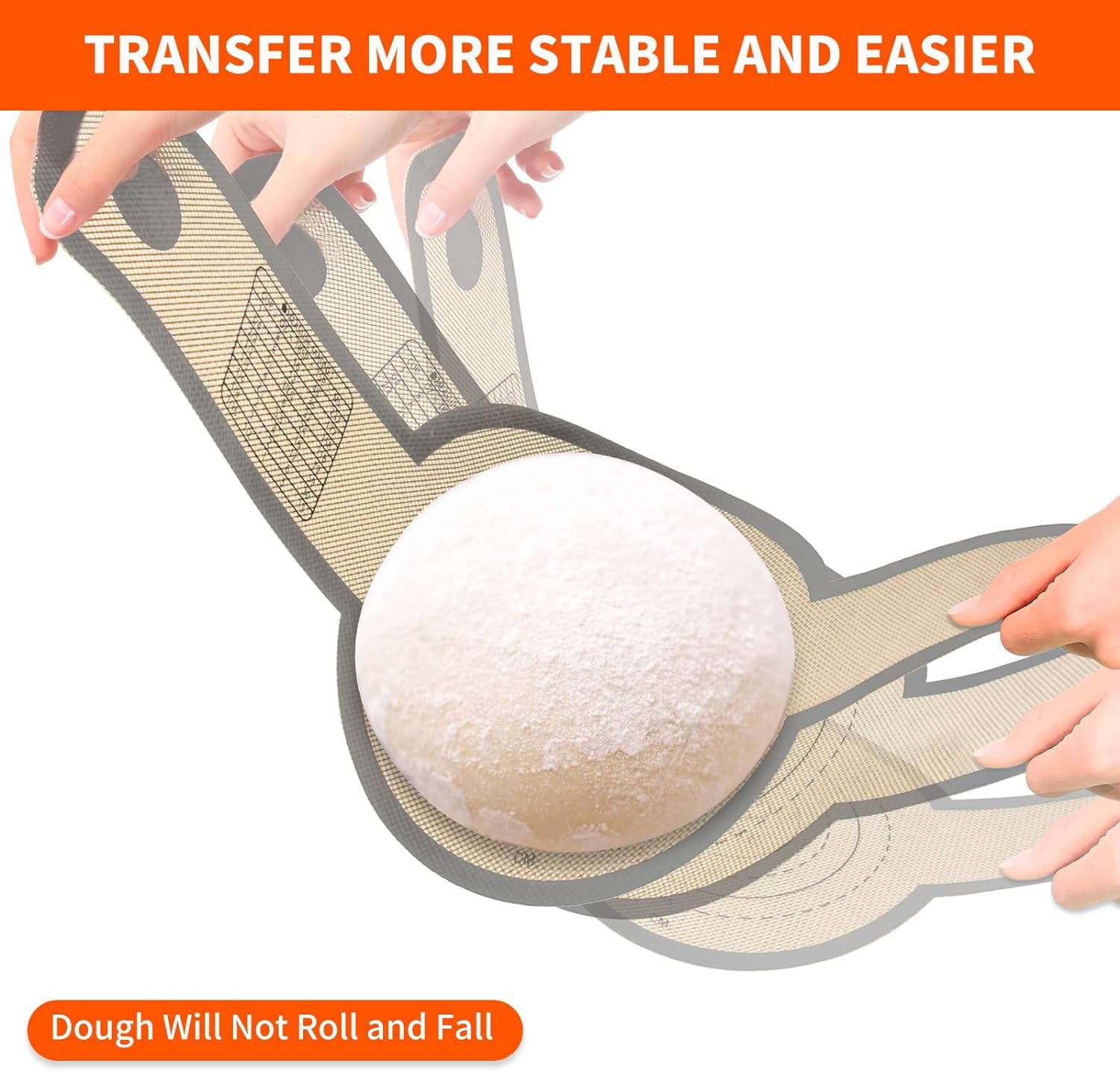 Silicone Bread Sling for Dutch Oven Liners, Non Stick 2 PCS, Easy Clean Reusable Silicone Bread with Long Handles, Easy to Transfer Sourdough Bread, Round