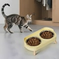 thumbnail image 4 of Stainless Steel Double Bowl Dog Feeder, Non-Slip Elevated Pet Food & Water Dish, Cervical Support for Cats & Small Dogs, Easy Clean Pet Bowl Set,JKODE, 4 of 9