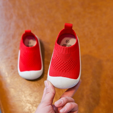 

Toddler Boys Girls Sneaker Kids Lightweight Breathable Walking Shoes for Toddler Red