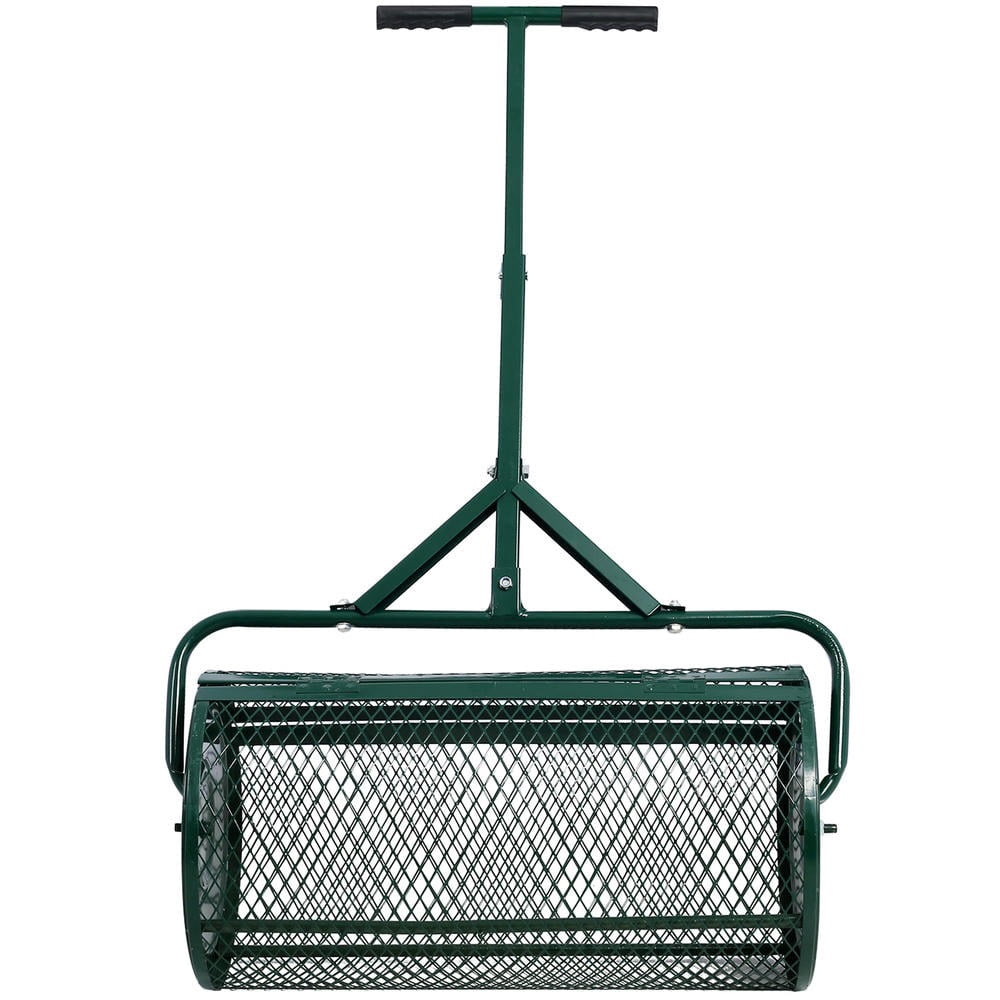 YYAo Garden Care Manure Spreaders,Peat Moss Spreader 24inch,Compost Spreader Metal Mesh,T shaped Handle for planting seeding