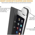 thumbnail image 4 of iPad 9.7 Inch Air 1st Generation [ Air 1 2013 ] A1893 A1822 A1566 MD785LL/B MD788LL/B MD786LL/B MD789LL/B MD787LL/B Trifold Soft Silicone Shock Proof Magnetic Flip Case - Black, 4 of 7