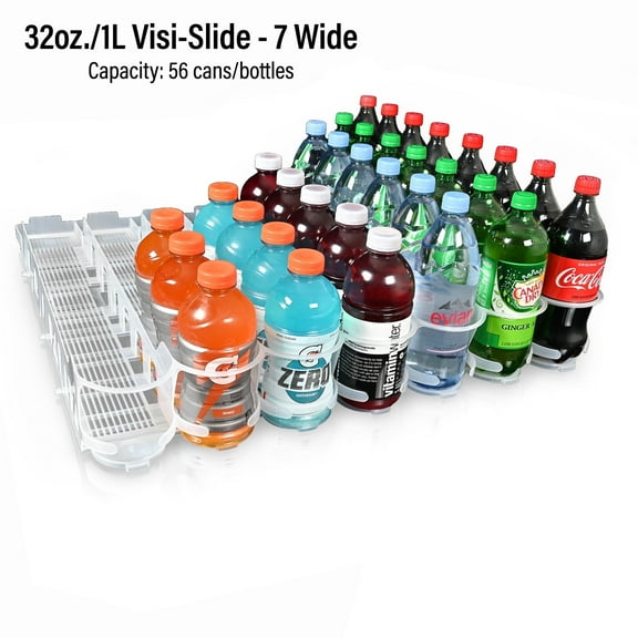 Display Technologies Visi-Slide Beverage Dispenser and Organizer, 32oz./1L (2 pack)