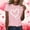 3-Hot Pink, variant on Women's Short Sleeve T-Shirt Shirts for Women Cute Love Heart Tshirts Graphic Tees Valentine Casual Short Sleeve Top Women's Plaid Tweed T Shirt Short Sleeve Crew Neck 2 In 1 Tee Tops
