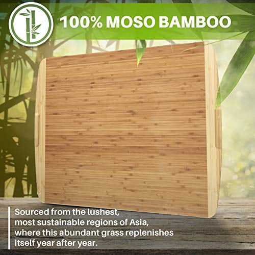 Buy Greener Chef XXL Bamboo Cutting Board 24x18 Wooden Cutting Boards