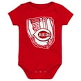 thumbnail image 3 of Infant Heather Gray/Red/White Cincinnati Reds Minor League Player Three-Pack Bodysuit Set, 3 of 4