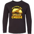 thumbnail image 3 of Inktastic Life is Better with Grilled Cheese Long Sleeve Youth T-Shirt, 3 of 5