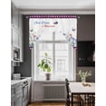 thumbnail image 4 of 4th of July Kitchen Swag Valances for Windows, Independence Day Spring Floral Love Heart Plaid Swag Valances Curtains for Living Room, Rod Pocket Window Treatments for Bathroom, Bedroom, 56"x36", 4 of 6
