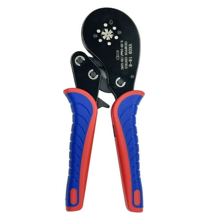 

Aibecy Tubular Terminal Crimping Tool 0.08-16mm² (28-5 AWG) Multifunction Ratcheting Wire Crimper Pliers Ferrule Crimpers Electrician Hand Tool