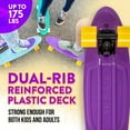 thumbnail image 3 of Flybar 22 inch Plastic Cruiser Skateboard, Non-Slip Deck, for Boys and Girls Ages 6+ up to 175lbs, Purple, 3 of 7
