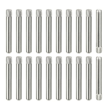 

2.5x20mm 304 Stainless Steel Dowel Pins 20 Pack Knurled Head Flat End Dowel Pin