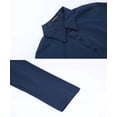 thumbnail image 4 of sicmoss Women's Blue Long Sleeve Button Up Maxi Shirt Dress Loose Fit with Pockets, 4 of 7