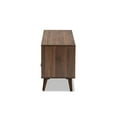 thumbnail image 4 of Baxton Studio Garrick Modern and Contemporary Two-Tone Grey and Walnut Brown Finished Wood 1-Drawer TV Stand, 4 of 7