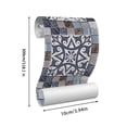 thumbnail image 2 of Peel and Stick Waterproof Border Wall Decor Removable Self Adhesive PVC Vintage Tiles Sticker Wallpaper for Kitchen Bathroom Mirror, 4"x118", 2 of 9