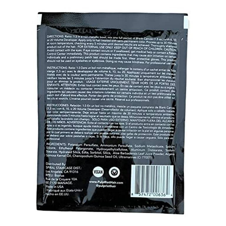 Pulp Riot Blank Canvas Color Remover Packet Walmart