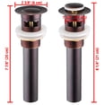 thumbnail image 3 of Aquaterior 1 1/2" Bathroom Pop Up Drain Faucet Vessel Vanity Sink Stopper with Overflow Oil Rubbed Bronze, 3 of 3