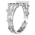 thumbnail image 2 of Compatible con Apple Watch Band 38 mm, 40 mm, 41 mm, pulsera de moda para mujer, linda correa de metal con brillo, correa fina de diamante de lujo para iWatch Series 7 SE 6 5 4 3 2 1-Plata, 2 of 5