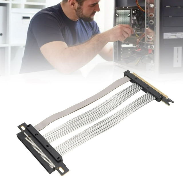 Cable PCIe 5.0 Riser, Gen 5 GPU Cable De Extensión De La Tarjeta Gráfica Compatible Con RTX4090 5090 RX8900 RX7900 , Vertical GPU Display, Cable 30 AWG, Ultra Flexible