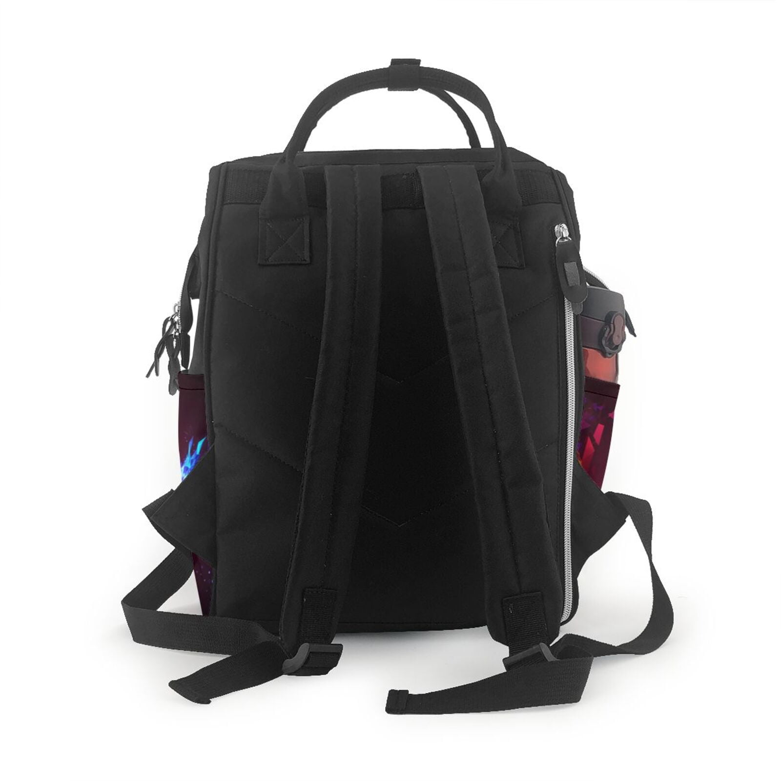 Fuzoiu Futuristic Red And Blue Bird Print Diaper Bag Backpack,Baby Essentials Travel Tote,Multi function Waterproof Diaper Bag, Travel Essentials Baby Bag - Unisex