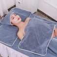 thumbnail image 3 of IFANLANDOR Blue Supersoft Fiber Towel Set 1 Set for Spa and Sauna with Fast Drying and Multi-purpose, 3 of 5