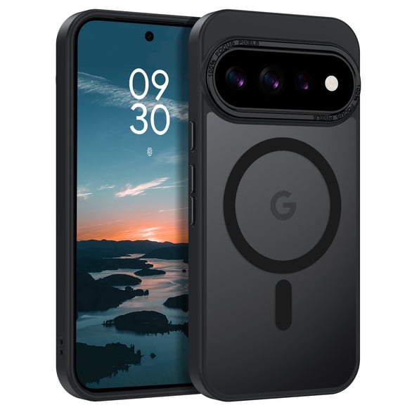 DOMAVER Google Pixel 11 Pro XL Case 6.8", Magnetic MagSafe Compatible, Slim Shockproof Protective Cover, Translucent Matte, Black