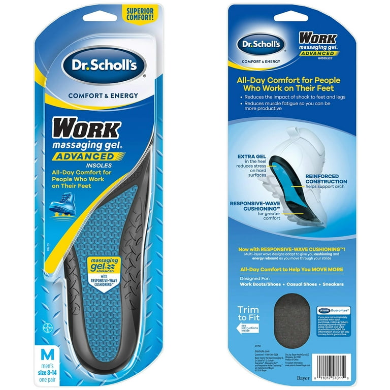 Dr. Scholl s Work Insoles Pack 2 All Day Shock Absorption and