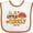 White and Orange, variant on Inktastic Thanksgiving Im the Little Turkey Boys or Girls Baby Bib