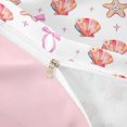 thumbnail image 4 of spefrowx Kawaii Pink Seashell Bow Duvet Cover Queen for Kids, Cartoon Ocean Starfish Queen Bedding, Pink Reversible, 3pcs, 1 Duvet Cover and 2 Pillowcases, 4 of 6