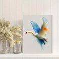 thumbnail image 2 of Graceful Flying Swan Canvas Wall Art, Soft Watercolor Print, Minimalist Nature Home Wall Decor, 2 of 8